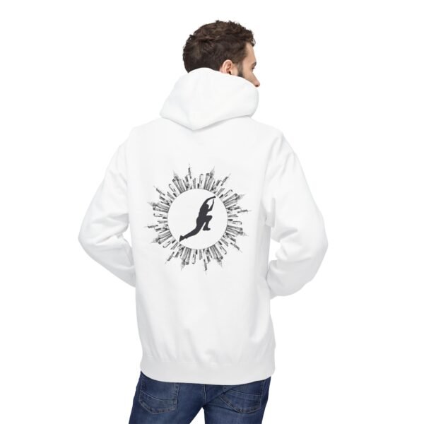 Parkour Unisex Midweight Softstyle Fleece Hoodie – Freerunning & Extreme Sports Sweatshirt | Back Graphic - Image 6