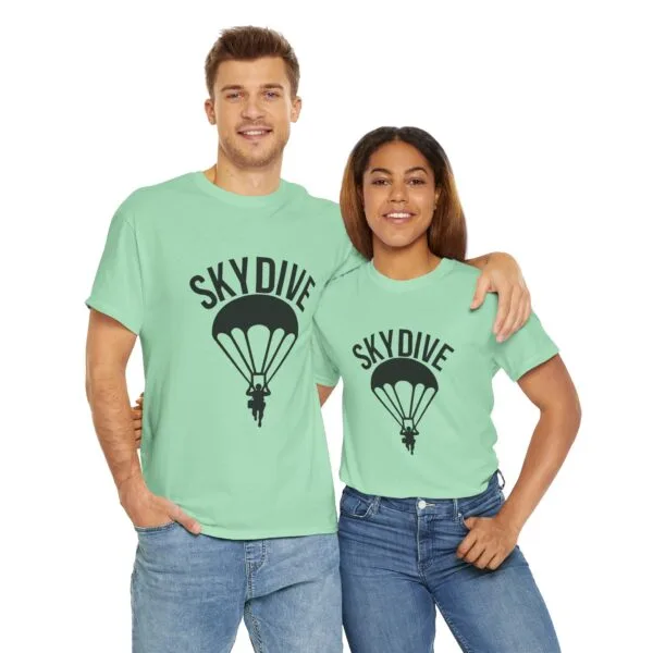 Skydive Graphic Unisex Heavy Cotton Tee | Skydiver Jump T-Shirt – Adrenaline Rush Apparel - Image 11