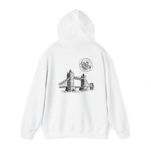 London Bridge Graphic Unisex Hoodie – Bold Back Design & Cozy Comfort