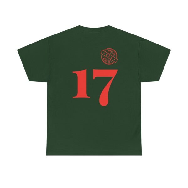 Unisex Heavy Cotton T-Shirt with Bold "17" & Made in America Design | Classic & Durable - Image 14