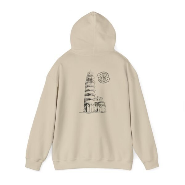 Pisa Tower Design Unisex Hoodie - Made in Italy | Cozy and Stylish Hooded Sweatshirt - Image 8