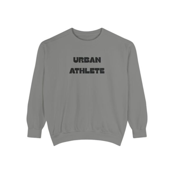 Urban Athlete Garment-Dyed Sweatshirt – Black Front Print & Relaxed Fit - Image 11