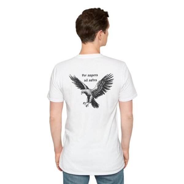 Per Aspera Ad Astra Unisex T-Shirt with Black Eagle Graphic - Image 4