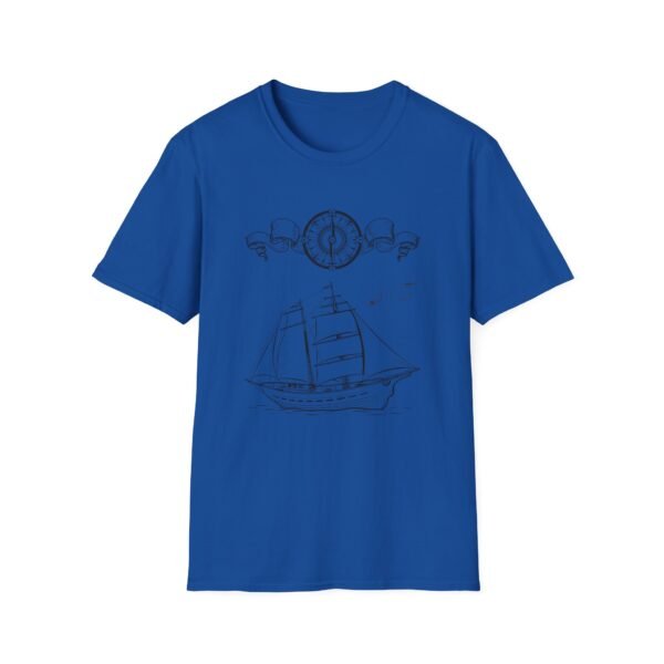 Unisex Soft-Style T-Shirt with Ship and Compass Graphic – 100% Cotton, Comfortable & Durable - Image 21