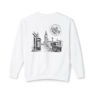 London Graphic Unisex Crewneck Sweatshirt – Vibrant Back Design & Soft Comfort