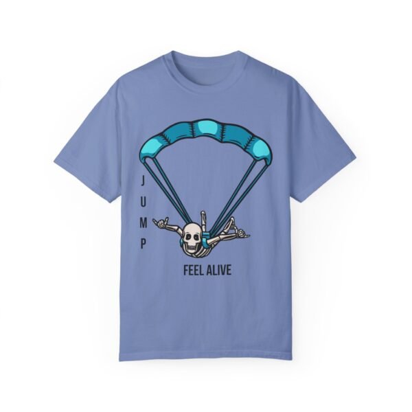 Unisex Garment-Dyed T-shirt with Skydiver Graphic Front Print – Extreme Sports & Adrenaline Style - Image 31