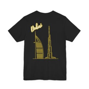 Dubai Graphic Unisex T-Shirt – Stunning Gold Back Design & Soft Comfort