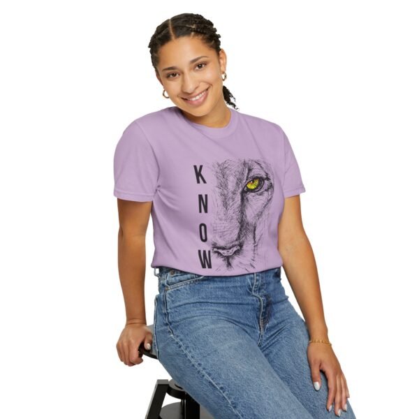 "Know Thyself" Lion Graphic T-Shirt – Comfort Colors 1717, 100% Cotton, Garment-Dyed, Relaxed Fit - Image 39