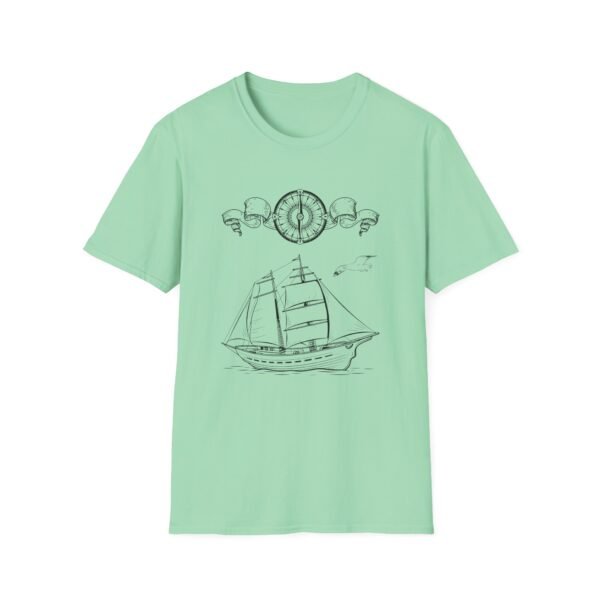 Unisex Soft-Style T-Shirt with Ship and Compass Graphic – 100% Cotton, Comfortable & Durable - Image 15