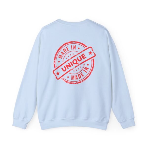 Made in Unique Red Stamp Crewneck Sweatshirt | Unisex Heavy Blend - Image 17