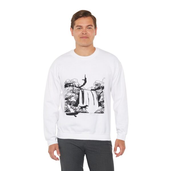 Cliff Jump Unisex Heavy Blend Sweatshirt – Bold Design & Cozy Comfort - Image 5