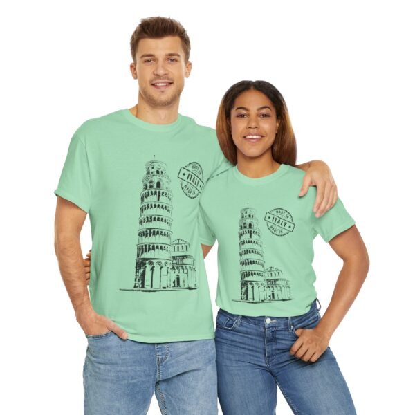 Unisex Cotton T-Shirt with Pisa Tower & "Made in Italy" Design | Stylish & Comfortable - Image 14