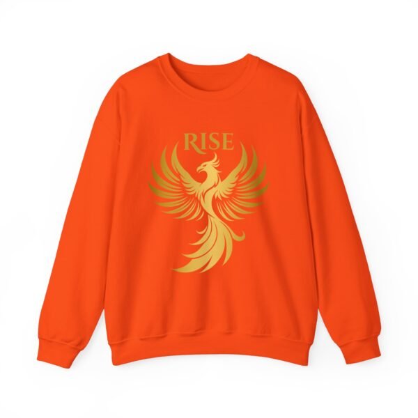 Phoenix Rise Unisex Heavy Blend™ Crewneck Sweatshirt – Gold Phoenix Graphic - Image 17