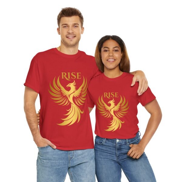 Phoenix Rise Unisex Heavy Cotton T-Shirt – Gold Phoenix Graphic Tee - Image 47