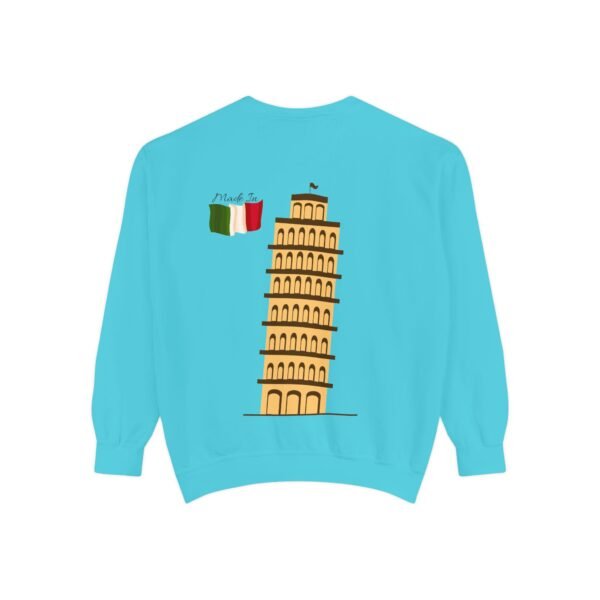 Unisex Garment-Dyed Sweatshirt with Pisa Tower & Italian Flag | Cozy & Stylish - Image 16