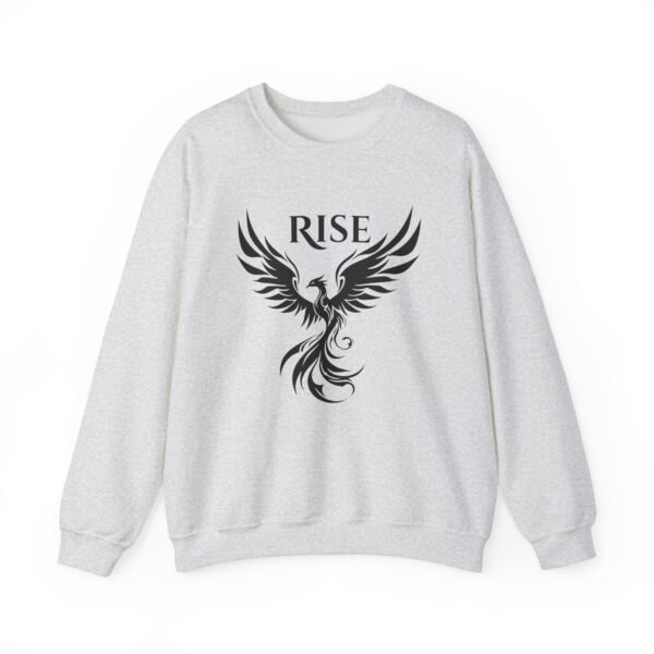 Black Phoenix Rise Unisex Heavy Blend Crewneck Sweatshirt – Bold & Cozy Graphic - Image 5