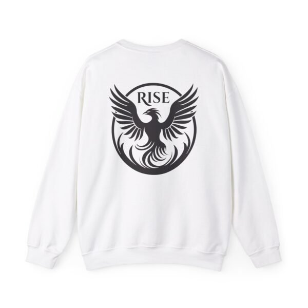 Bold Phoenix Rise Unisex Heavy Blend Crewneck Sweatshirt – Statement Back Design