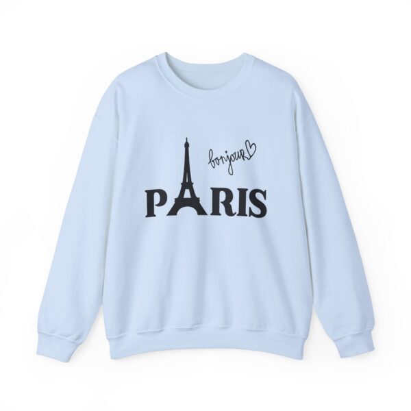 Bonjour Paris Unisex Crewneck Sweatshirt – Bold Front Design & Cozy Comfort - Image 16