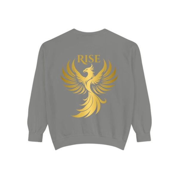 Phoenix Rise Unisex Garment-Dyed Sweatshirt – Gold Phoenix Graphic - Image 15