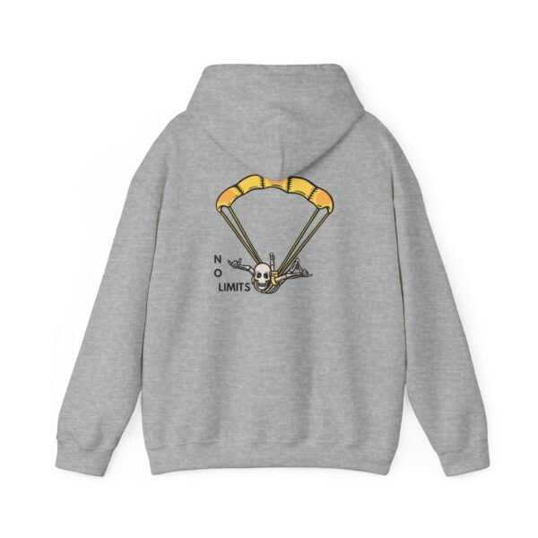 Unisex Heavy Blend™ Hooded Sweatshirt with Skydiver Graphic Back Print – Extreme Sports & Adrenaline Style - Image 7