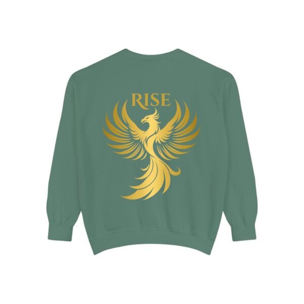 Phoenix Rise Unisex Garment-Dyed Sweatshirt – Gold Phoenix Graphic - Image 19