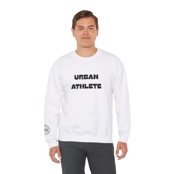 Urban Athlete Crewneck Sweatshirt with "Made in Unique" Sleeve Stamp – Comfortable & Durable - Image 6