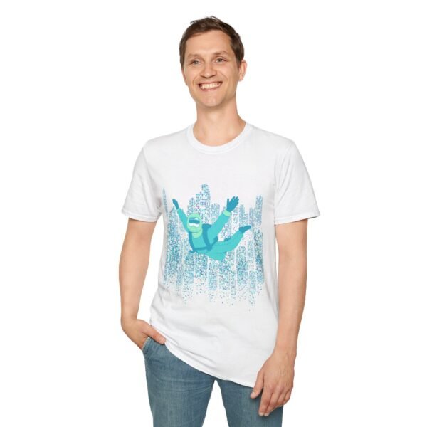 Unisex Softstyle T-Shirt – Skydiver Graphic | Adventure & Thrill-Seeker Tee - Image 4