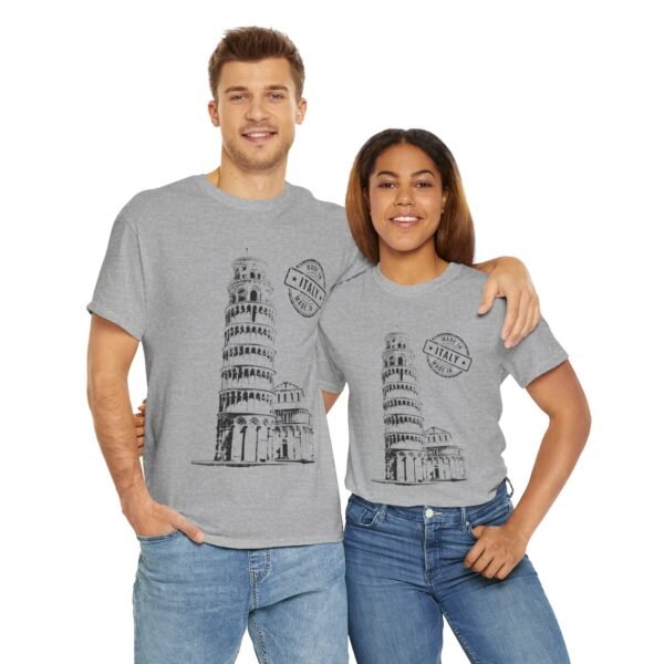 Unisex Cotton T-Shirt with Pisa Tower & "Made in Italy" Design | Stylish & Comfortable - Image 9