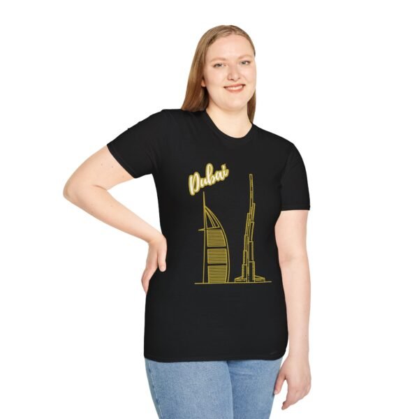 Gold Dubai Graphic Unisex T-Shirt – Soft & Stylish - Image 21