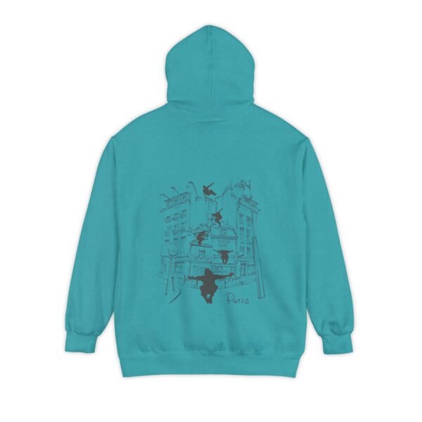 Unisex Garment-Dyed Hoodie with Parkour Graphic Back Print – Extreme Sports & Urban Adventure Style - Image 15