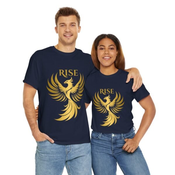 Phoenix Rise Unisex Heavy Cotton T-Shirt – Gold Phoenix Graphic Tee