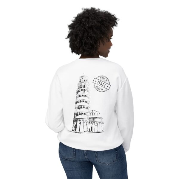 Unisex Crewneck Sweatshirt with Pisa Tower & "Made in Italy" Design | Soft & Stylish - Image 3