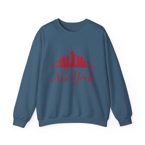 New York Unisex Crewneck Sweatshirt – Bold Red Graphic & Cozy Comfort - Image 19