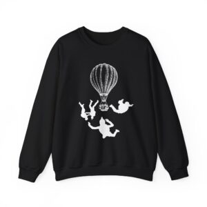 Skydiver Graphic Unisex Crewneck Sweatshirt – Bold Front Design & Cozy Comfort