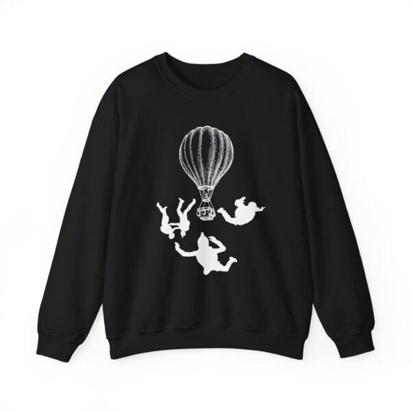 Unisex Heavy Blend™ Crewneck Sweatshirt with Skydiver Graphic Front Print – Extreme Sports & Adrenaline Style