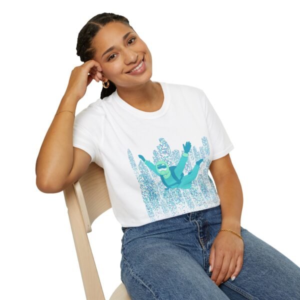 Unisex Softstyle T-Shirt – Skydiver Graphic | Adventure & Thrill-Seeker Tee - Image 5