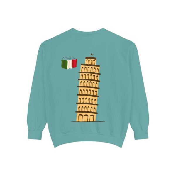 Unisex Garment-Dyed Sweatshirt with Pisa Tower & Italian Flag | Cozy & Stylish - Image 14