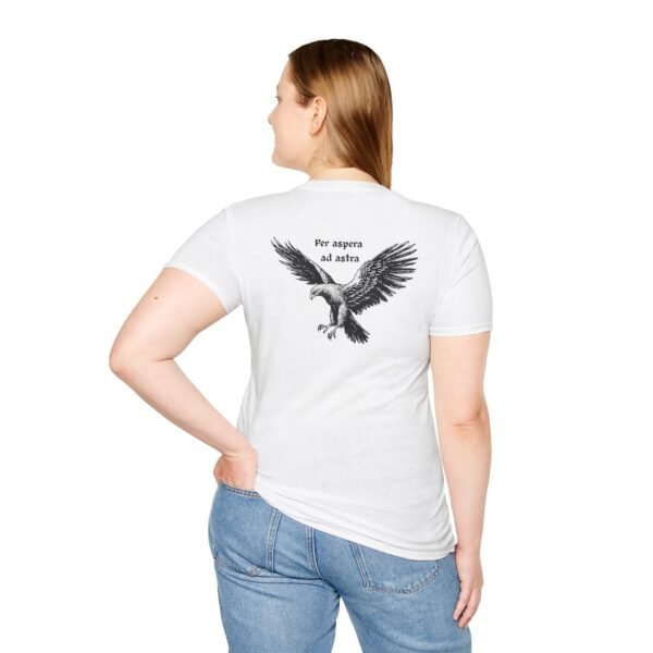 Per Aspera Ad Astra Unisex T-Shirt with Black Eagle Graphic - Image 3