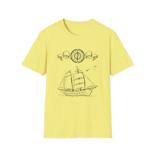 Unisex Soft-Style T-Shirt with Ship and Compass Graphic – 100% Cotton, Comfortable & Durable - Image 13