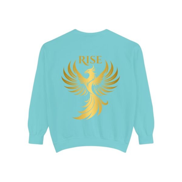 Phoenix Rise Unisex Garment-Dyed Sweatshirt – Gold Phoenix Graphic - Image 17