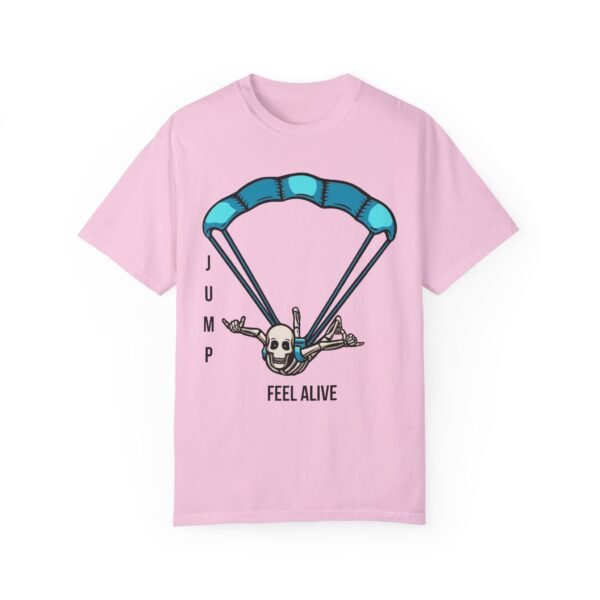 Unisex Garment-Dyed T-shirt with Skydiver Graphic Front Print – Extreme Sports & Adrenaline Style - Image 23