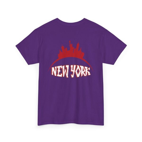 New York City Skyline T-Shirt – Bold Red NY Graphic & Script - Image 25