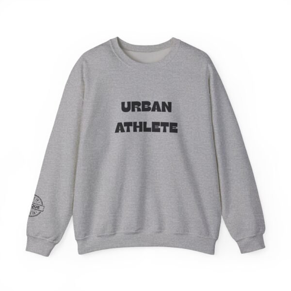 Urban Athlete Crewneck Sweatshirt with "Made in Unique" Sleeve Stamp – Comfortable & Durable - Image 9