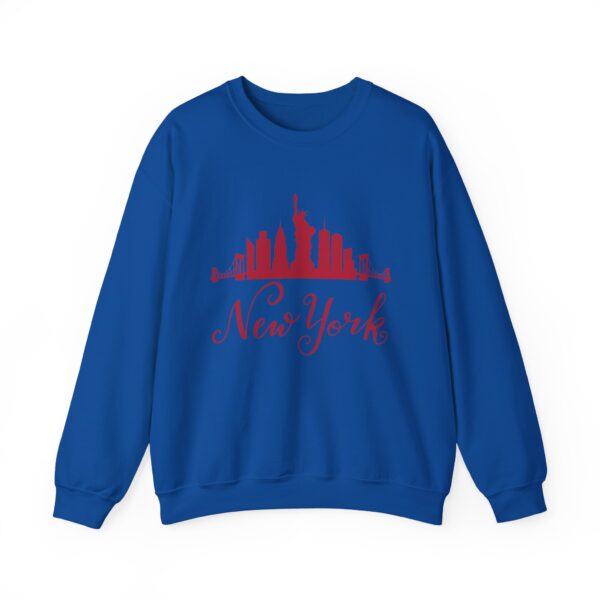 New York Unisex Crewneck Sweatshirt – Bold Red Graphic & Cozy Comfort - Image 21