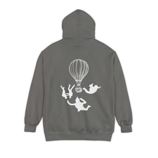 Unisex Garment-Dyed Hoodie with Skydiver Graphic Back Print – Extreme Sports & Adrenaline Style - Image 7