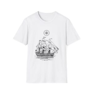 Unisex Ship Compass T-Shirt – Vintage Nautical Graphic Tee