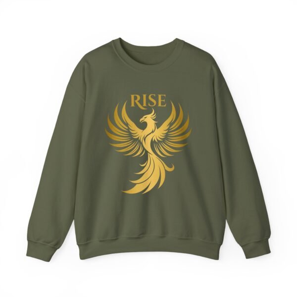 Phoenix Rise Unisex Heavy Blend™ Crewneck Sweatshirt – Gold Phoenix Graphic - Image 23