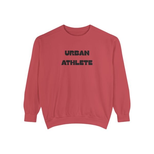 Urban Athlete Garment-Dyed Sweatshirt – Black Front Print & Relaxed Fit - Image 25