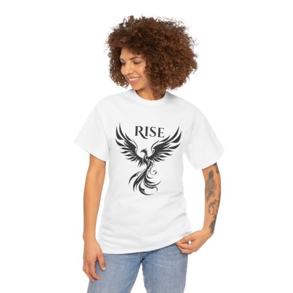 Phoenix Rise  Unisex Heavy Cotton Tee  – Bold & Inspirational Graphic Tee - Image 4