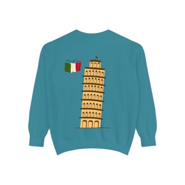 Unisex Garment-Dyed Sweatshirt with Pisa Tower & Italian Flag | Cozy & Stylish - Image 15